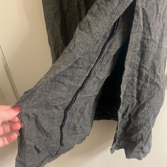 ✨Zara Trafaluc Grey 3/4 Sleeves V-Neck Maxi Wool Sz Medium Dress✨ - Picture 6 of 6